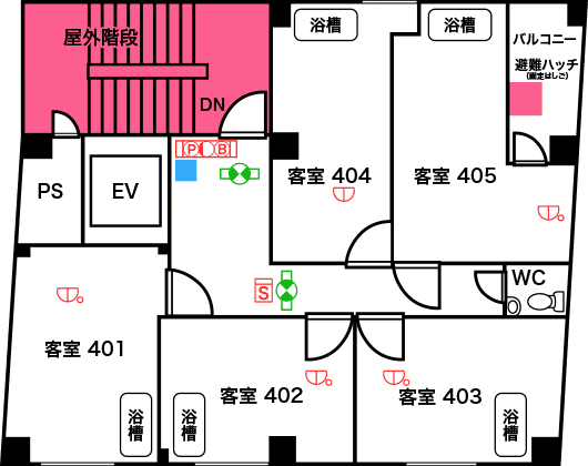 4Fフロア図